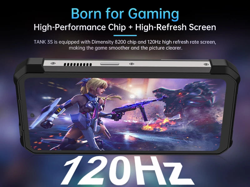 8849 Tank 3S Unihertz Rugged Smartphone with Projector 5G 12/16GB RAM 256/512GB ROM