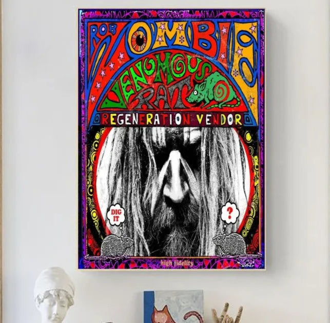 Rob Zombie Canvas Art Poster - BigGreenBear.com Poster 18.89 USD Big Green Bear