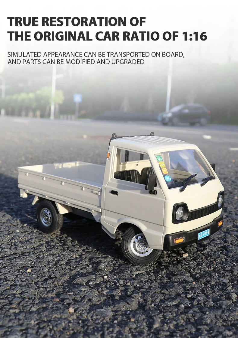 1:16 RC CAR Simulation Drift Climbing Truck LED Light Haul Cargo Remote Control