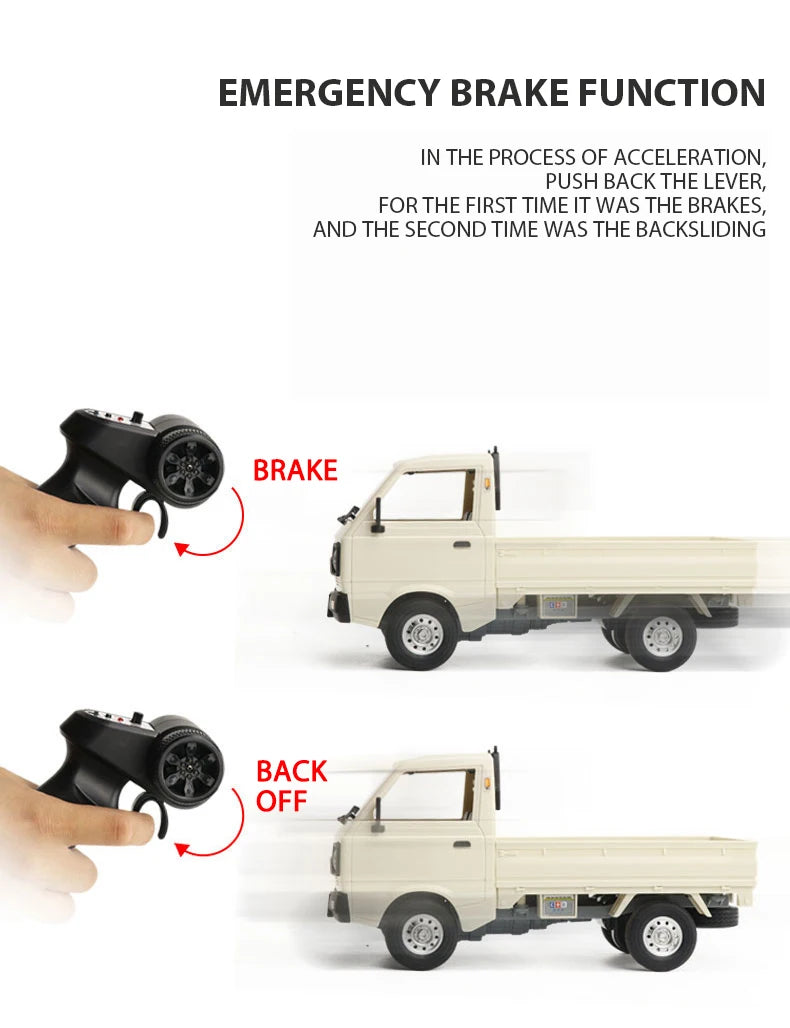 1:16 RC CAR Simulation Drift Climbing Truck LED Light Haul Cargo Remote Control