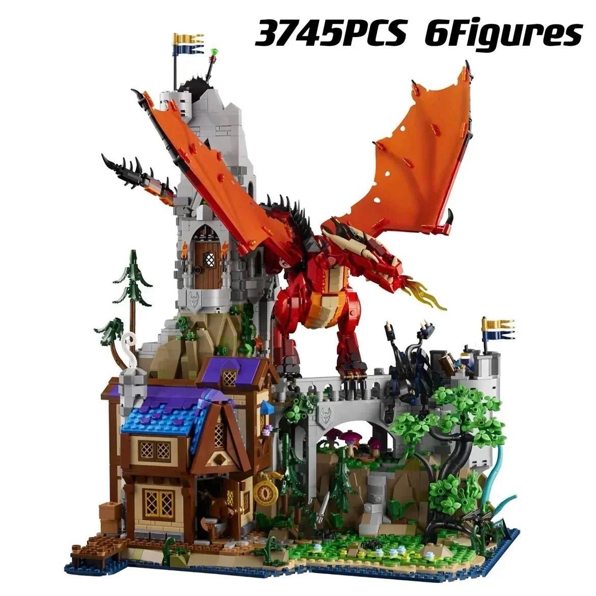 New Ideas 21348 Dungeonsed Red Dragon's Tale Building Blocks