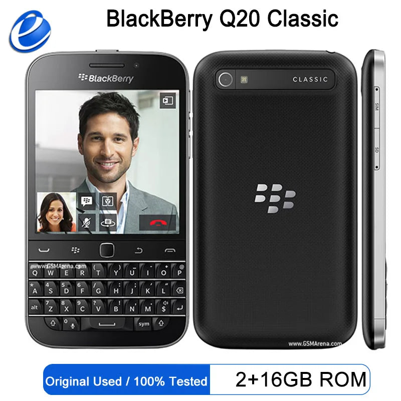 Original BlackBerry Q20 Classic (-1,-2,-4) 4G LTE Mobile Cell Phone BlackBerryOS - BigGreenBear.com cell phone 99.00
