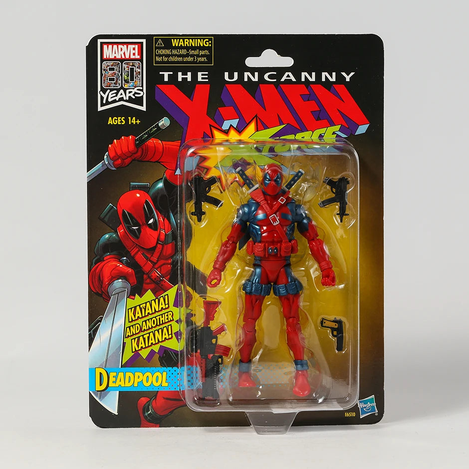 Deadpool, Marvel Comics Uncanny X-Men X-Force Retro Collectible 6 Inch
