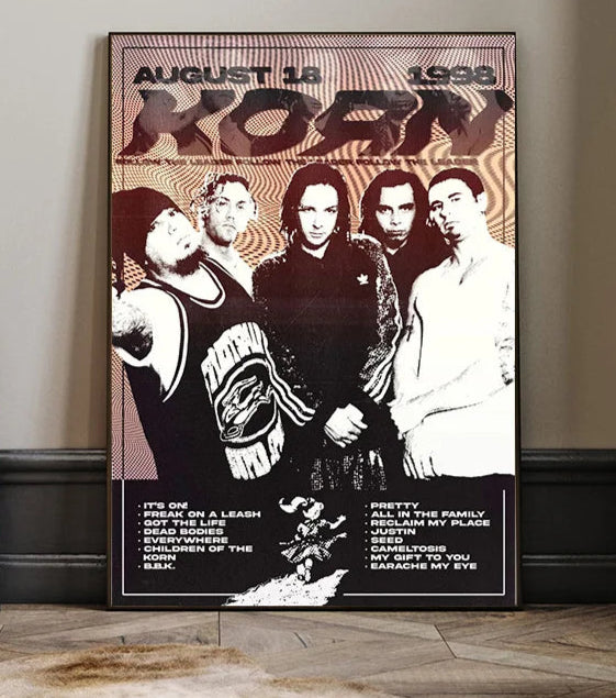 Vintage Rock Band KORN Head: Art Poster Canvas - BigGreenBear.com Poster 18.99 USD Big Green Bear