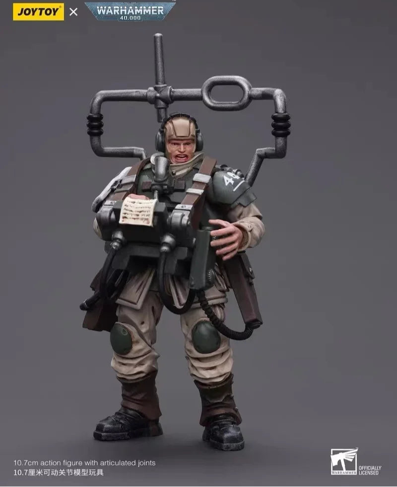 New 1/18 JoyToy Astra Militarum Cadian Command Squad Veteran with Master Vox