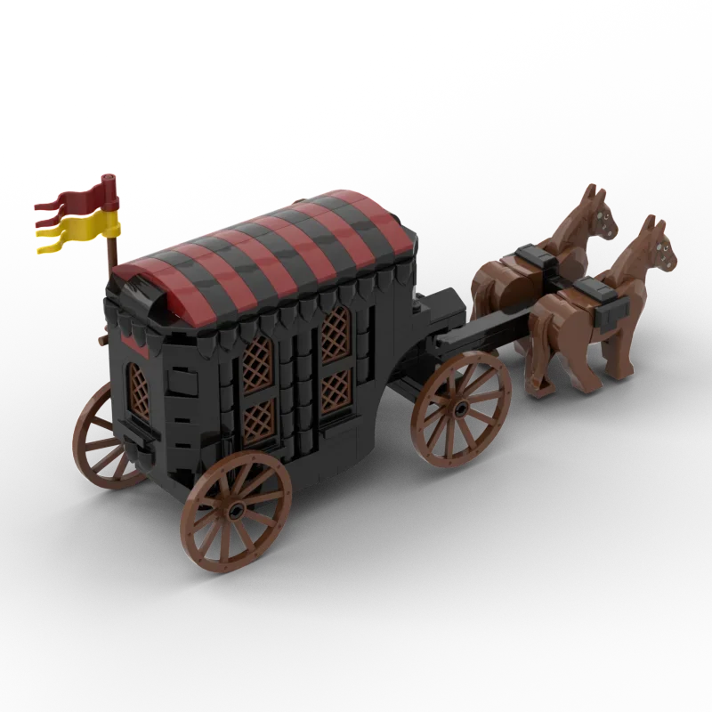 Moc Creative Expert Building Blocks Medieval Model Lion Knight's Carriage - BigGreenBear.com Building Toys 15.45 USD Big Green Bear