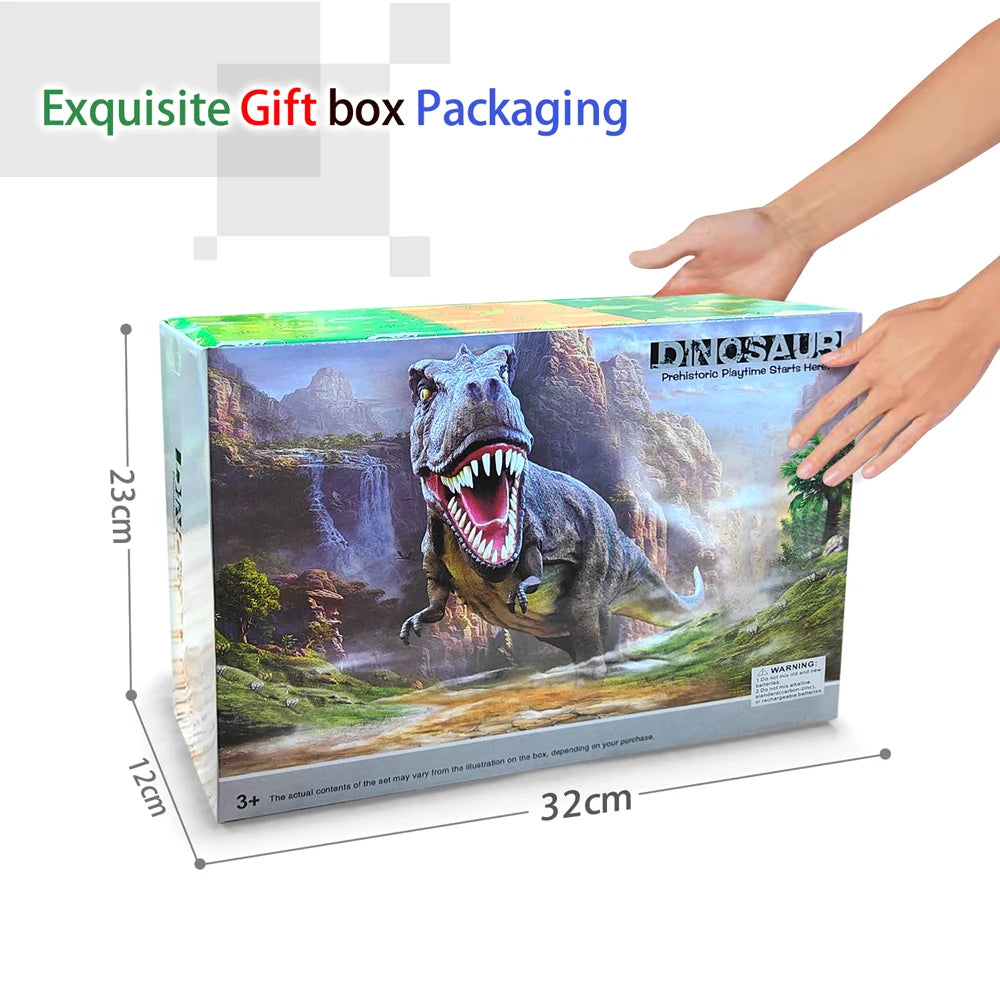 Remote Control Dinosaur Walking Robot T-Rex Simulated Flame Spray Eggs Laying Light & Roaring