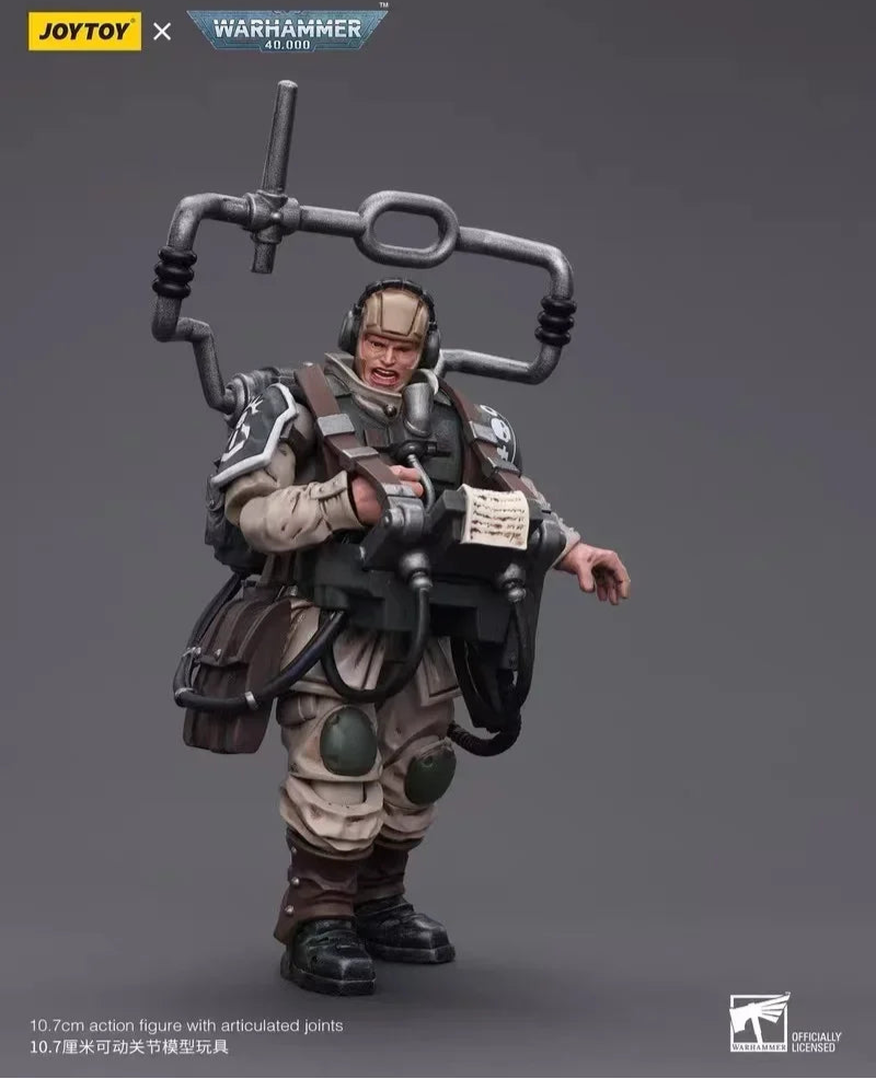 New 1/18 JoyToy Astra Militarum Cadian Command Squad Veteran with Master Vox
