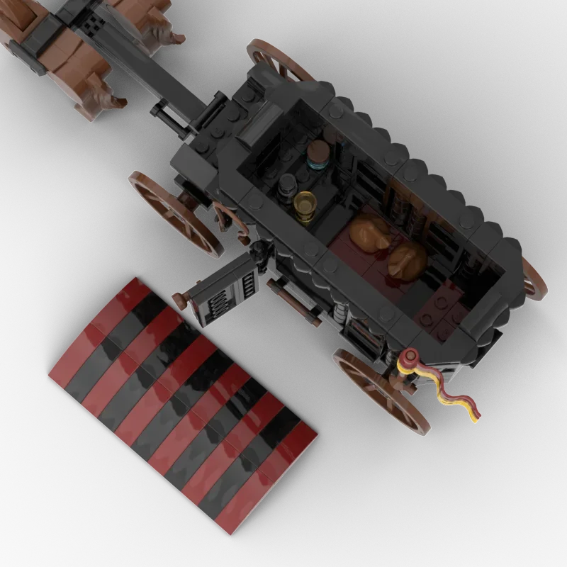 Moc Creative Expert Building Blocks Medieval Model Lion Knight's Carriage - BigGreenBear.com Building Toys 15.45 USD Big Green Bear