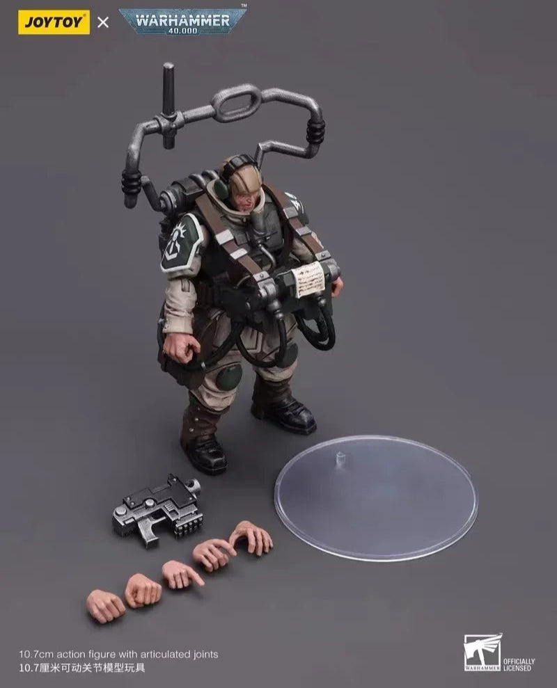 New 1/18 JoyToy Astra Militarum Cadian Command Squad Veteran with Master Vox