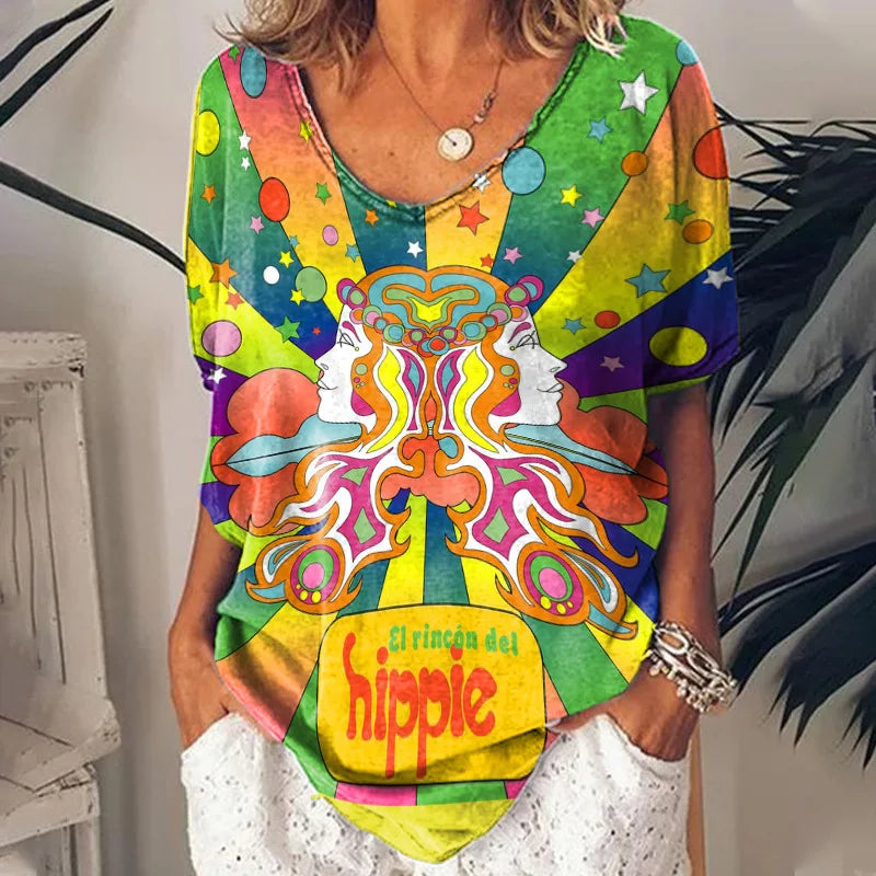 Women's T Shirt Sequin Top Fashion Short Sleeve Print Tops