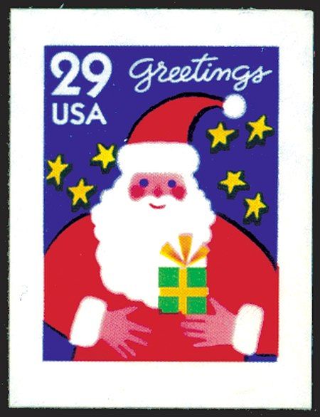 #2873 - 29¢ Christmas Santa self adhesive 1994 - BigGreenBear.com Stamps 0.99 USD Big Green Bear