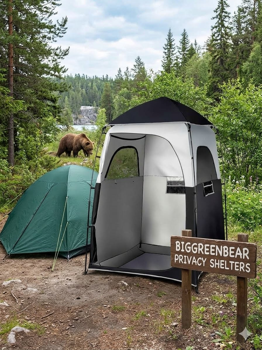 Biggreenbear Portable Camping Toilet Shelter – Big Green Bear