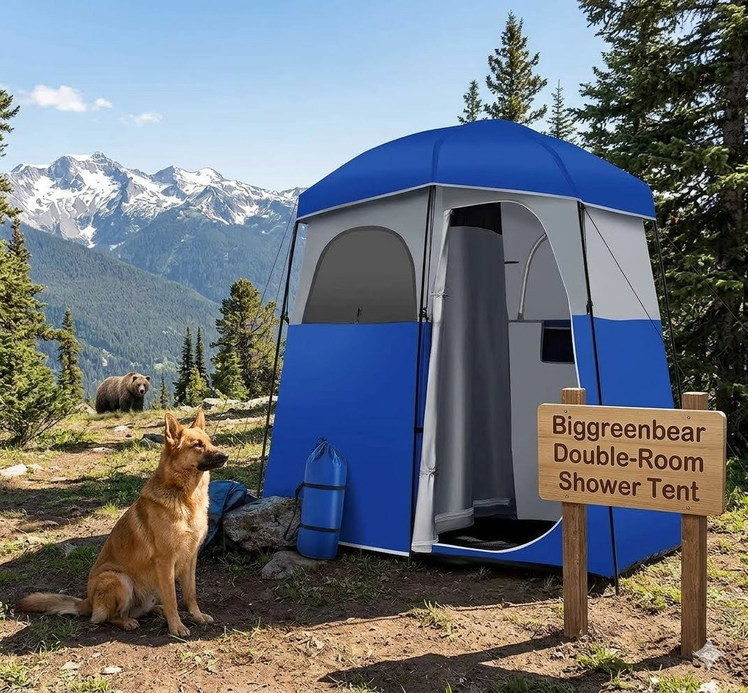 Double-Room Shower & Changing Tent for Camping – Big Green Bear