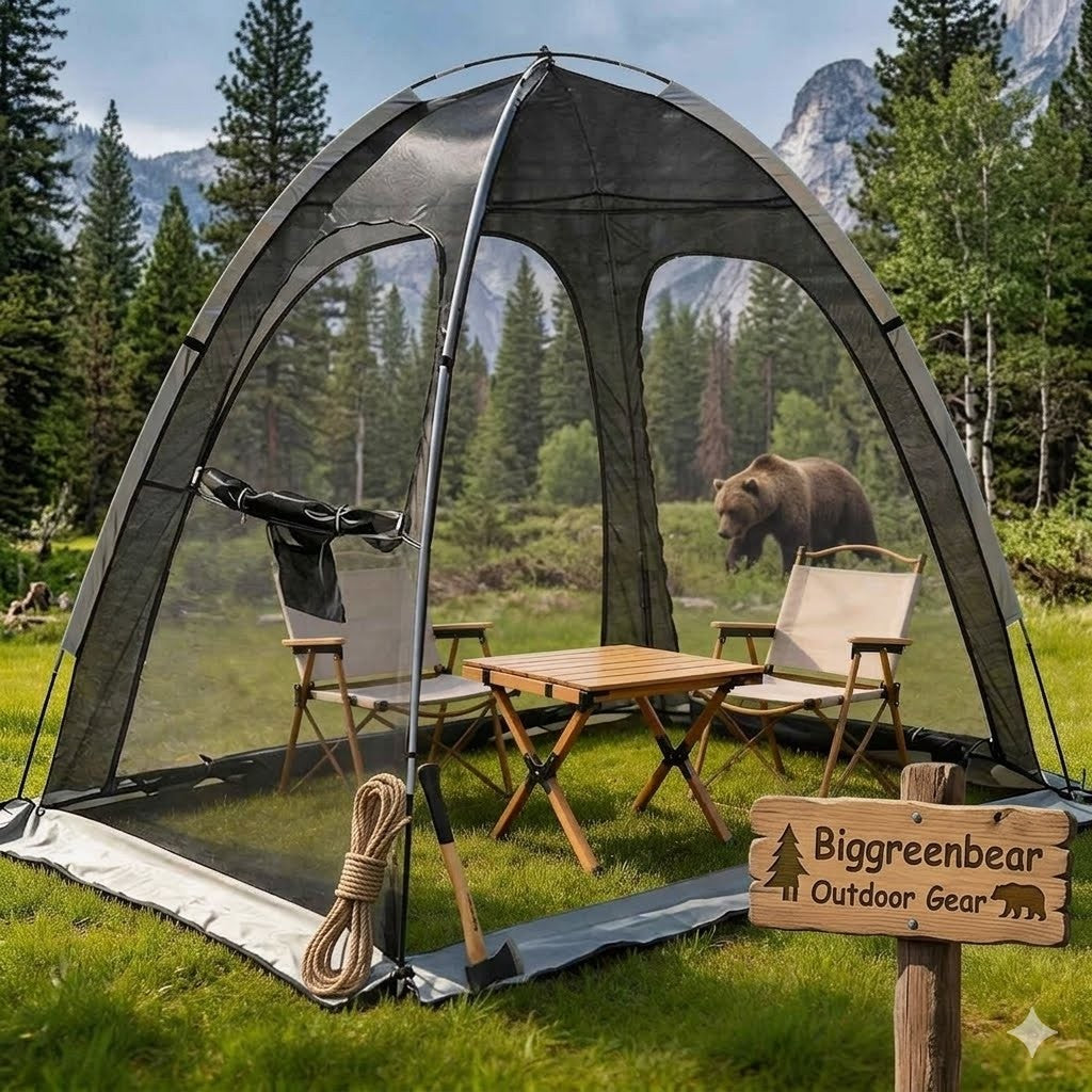 1-2 Person Mesh Screen House Tent for Camping – Big Green Bear