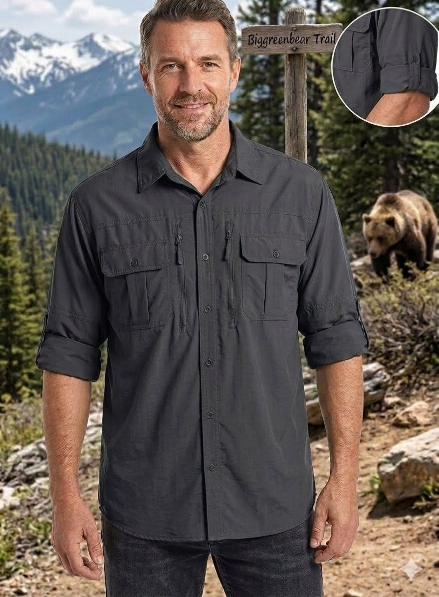 Men's UPF 50+ Long Sleeve Hiking Shirt