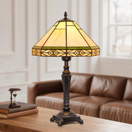 Tiffany Table Lamp, Vintage Style Desk Lamp with Stained Glass Shade -  BigGreenBear.com table lamp 69.99 USD Big Green Bear