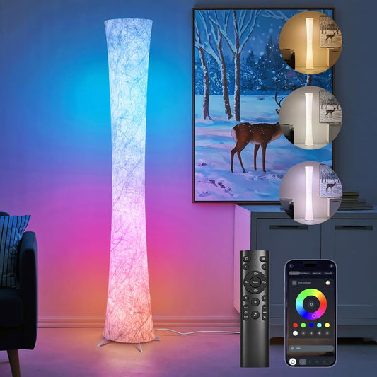 61'' Smart RGB LED Corner Lamp with Music Sync and 16 Million DIY Colors -  BigGreenBear.com Lighting 49.99 USD Big Green Bear