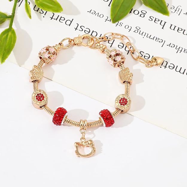 NEW! Cute kawaii anime bracelet, Hello Kitty sweet bow bracelet Jewelry - BigGreenBear.com jewelry 18.99 USD Big Green Bear