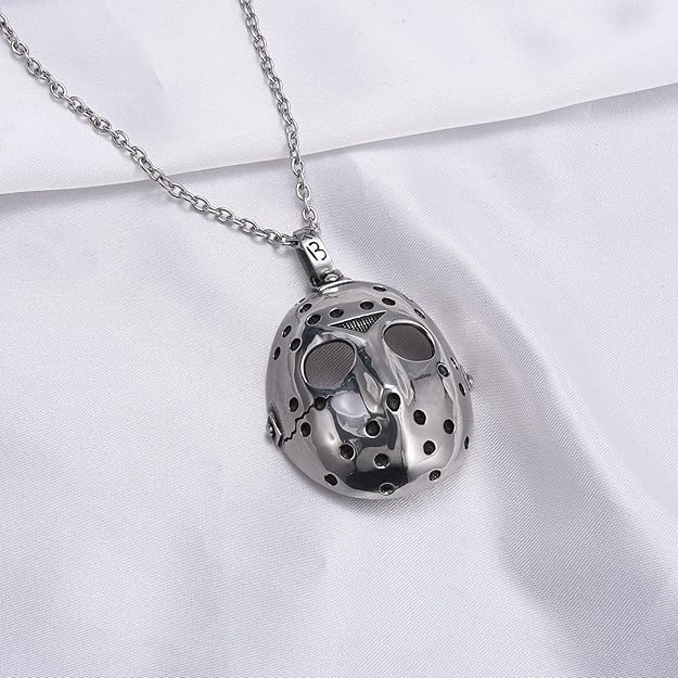 Horror Movies Jason Mask Stainless Steel Necklace Friday the 13th - BigGreenBear.com jewelry 18.99 USD Big Green Bear