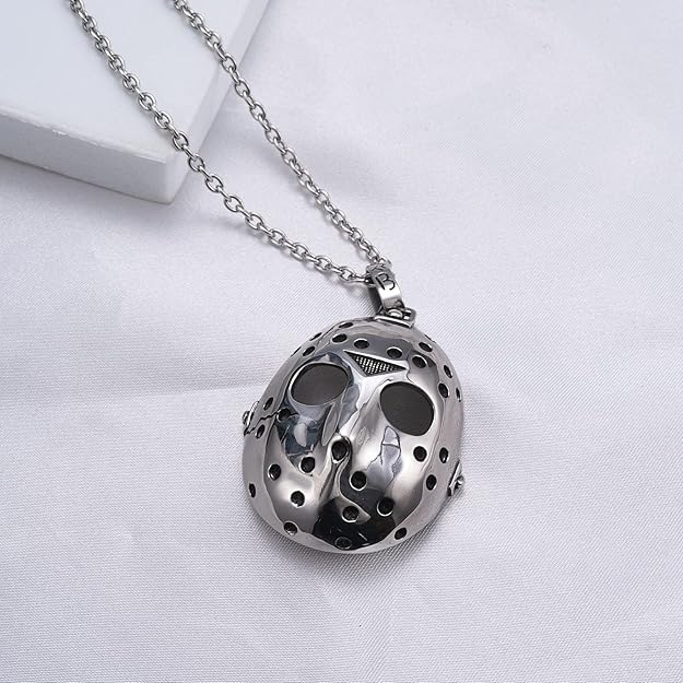 Horror Movies Jason Mask Stainless Steel Necklace Friday the 13th - BigGreenBear.com jewelry 18.99 USD Big Green Bear