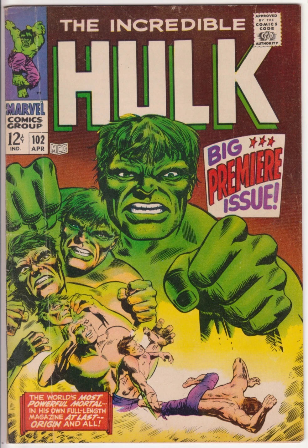 The Incredible Hulk #102, Marvel Comics 1968 VG - BigGreenBear.com Comic 269.00