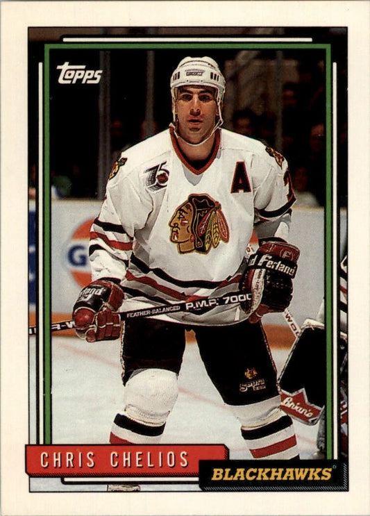 Chris Chelios 1992 Topps #98 Hockey Cards Hockey Card NM -  BigGreenBear.com hockey card 2.99 USD Big Green Bear