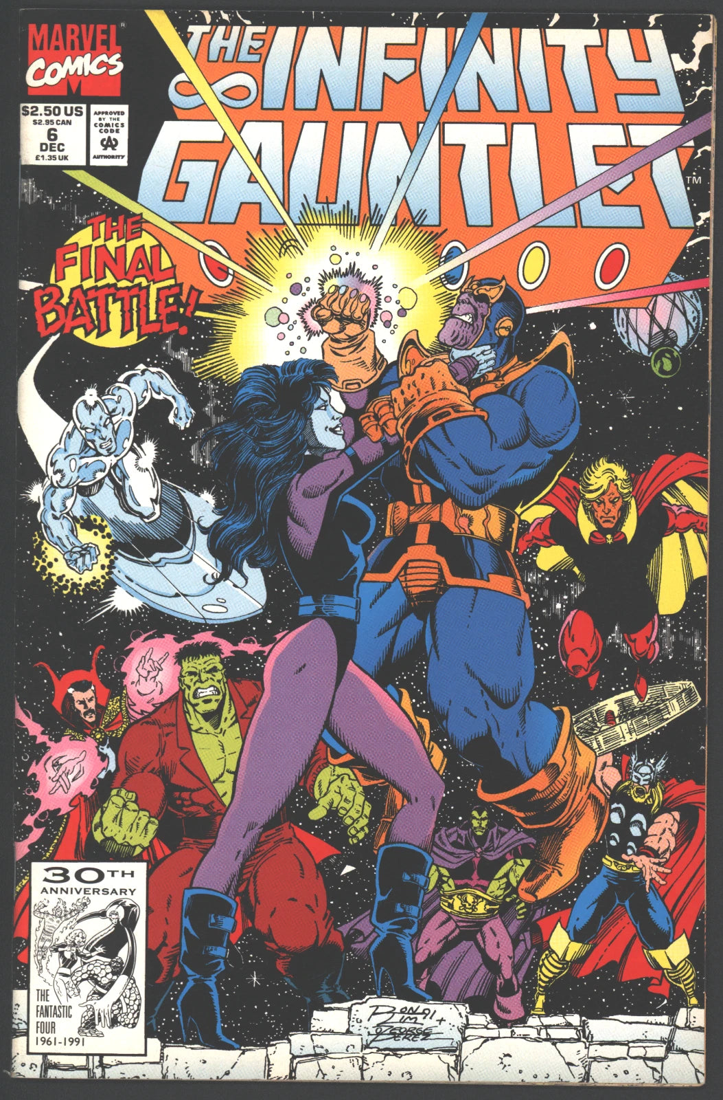 The Infinity Gauntlet #1-6 Marvel Comics (1991) Complete Mini Series Set! - BigGreenBear.com Comic 74.00 USD
