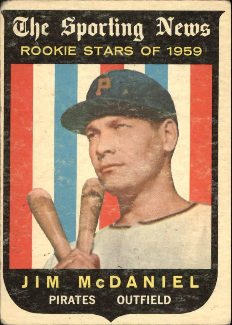 1959 Topps Pittsburgh Pirates Baseball Card #134 Jim McDaniel