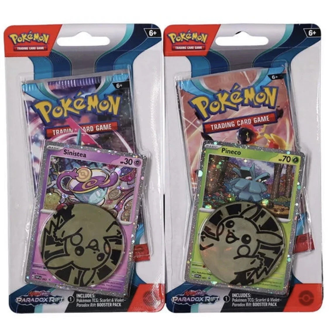 Pokemon Scarlet & Violet: Paradox Rift 2 Blister Packs (Pineco and Sinistea) - BigGreenBear.com Pokemon card 19.99 USD Big Green Bear