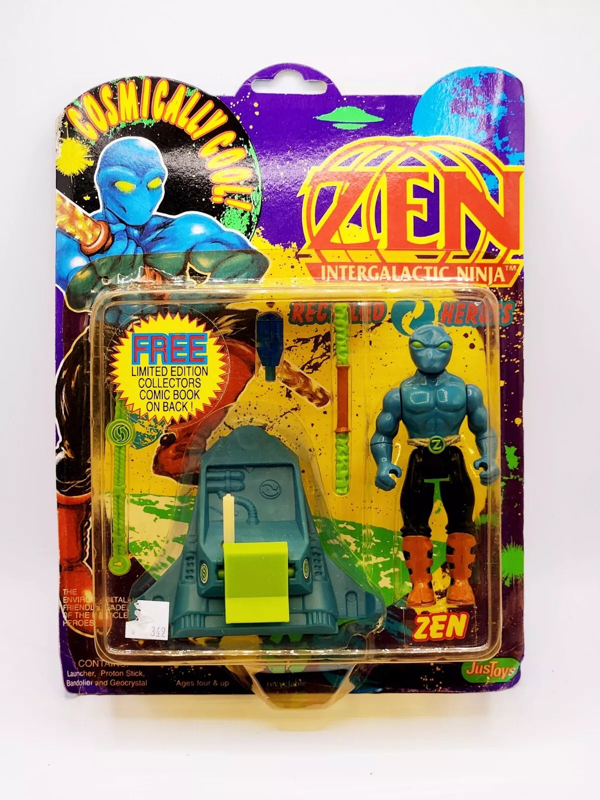 1991 Intergalactic Ninja ZEN Action Figure w/Comic Book Sealed