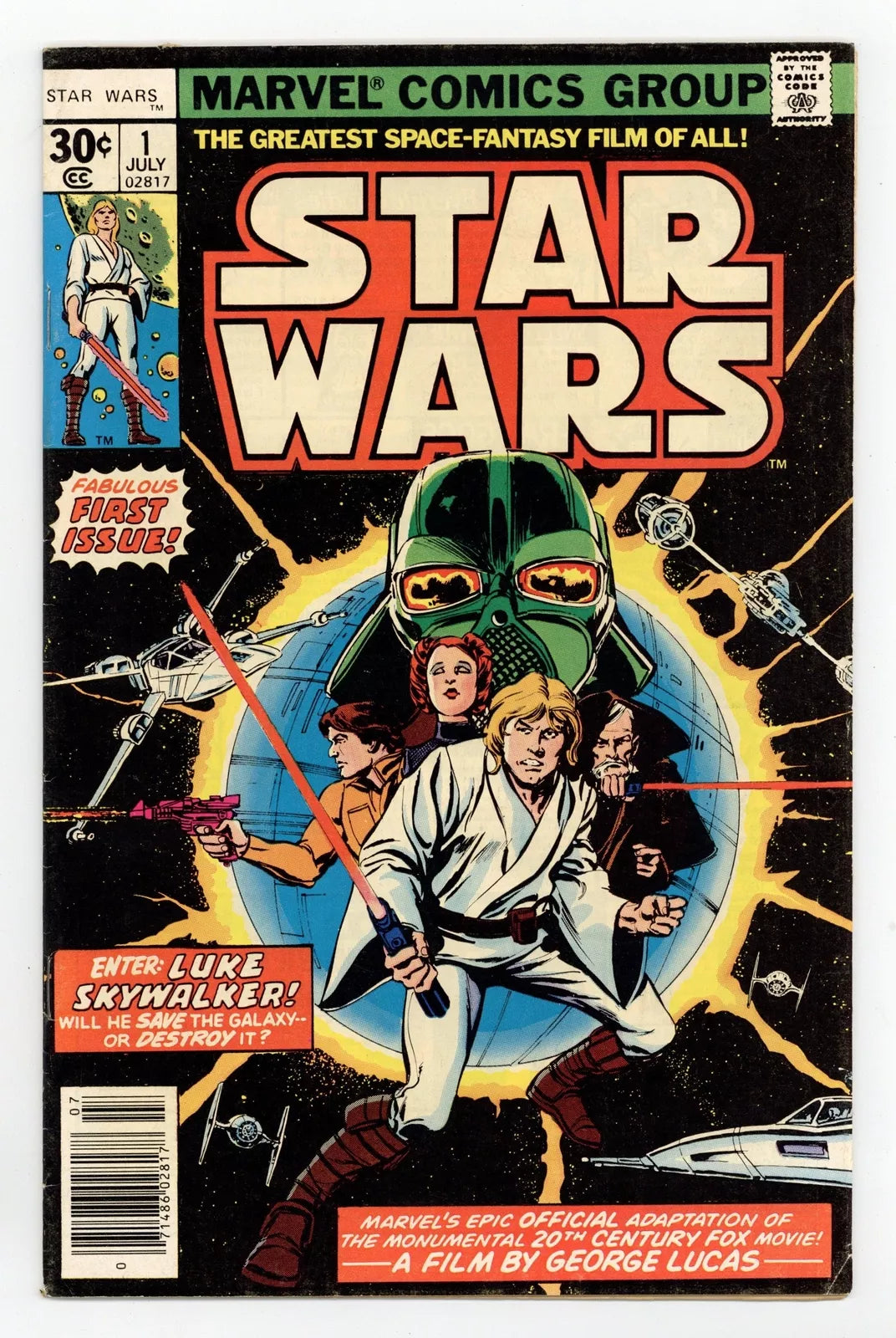 Star Wars #1 1st Printing FN+ 6.5 1977 Marvel - BigGreenBear.com Comic 265.00 USD Big Green Bear