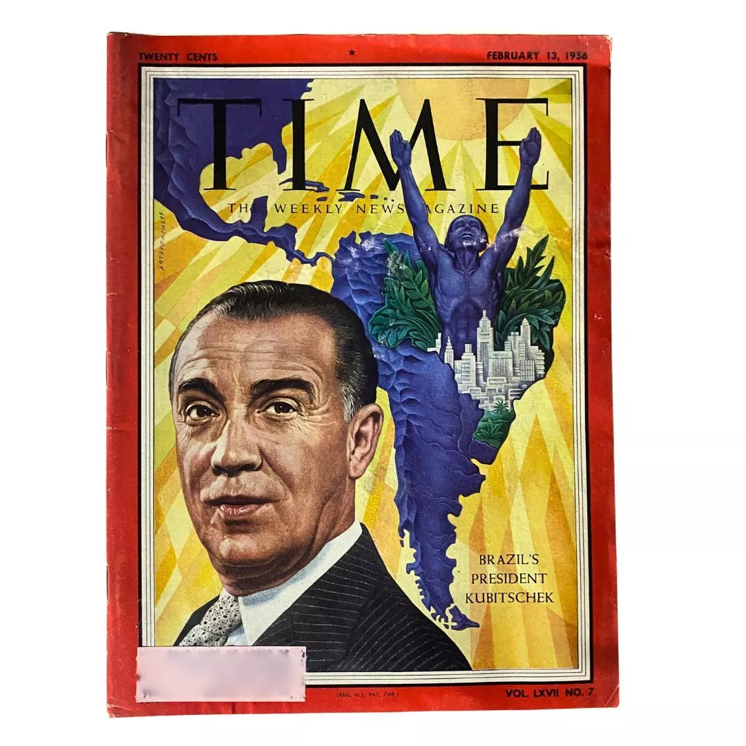 Time Magazine February 13, 1956 Vol 67 No. 7 - BigGreenBear.com Magazine 39.95 USD Big Green Bear