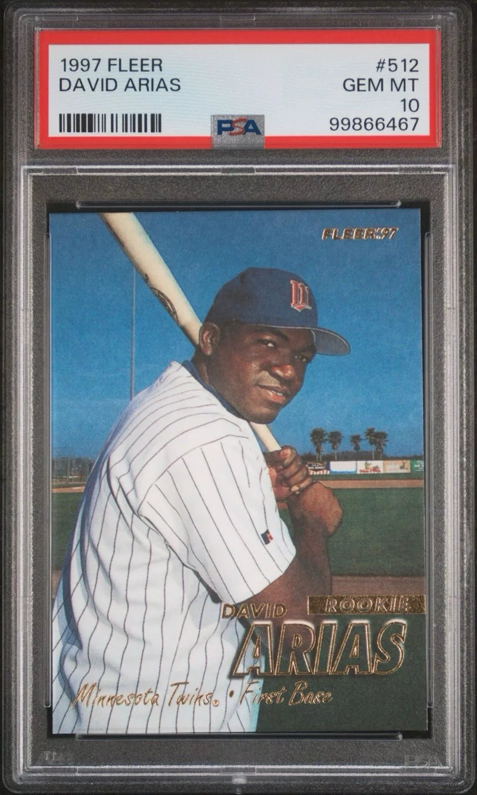 1997 Fleer David Ortiz #512 PSA 10 Rookie