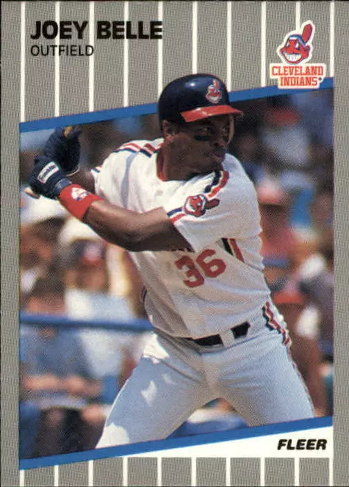 1989 Baseball Card Cleveland Indians Fleer Update #25 Albert Belle Rookie