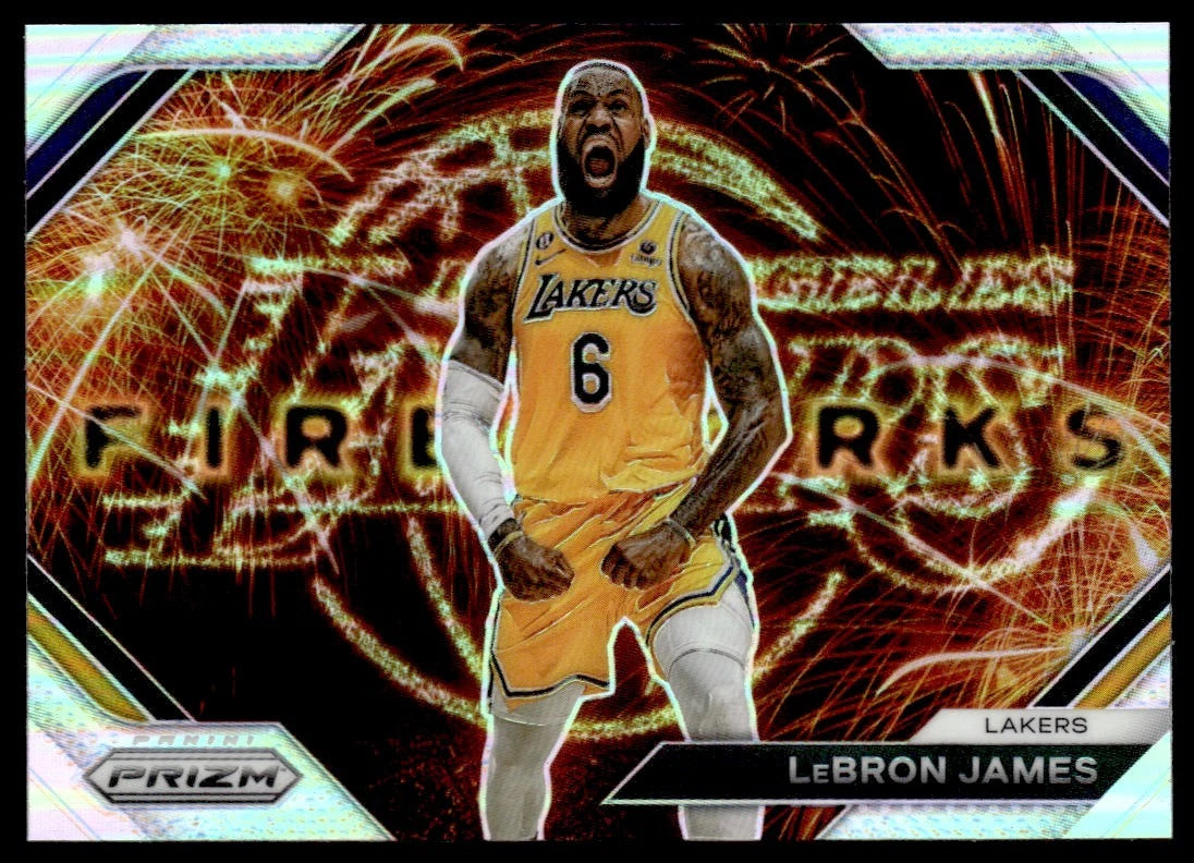 2023-24 Panini Prizm Fireworks Prizms Silver #3 LeBron James - BigGreenBear.com Basketball cards 5.99 USD Big Green Bear