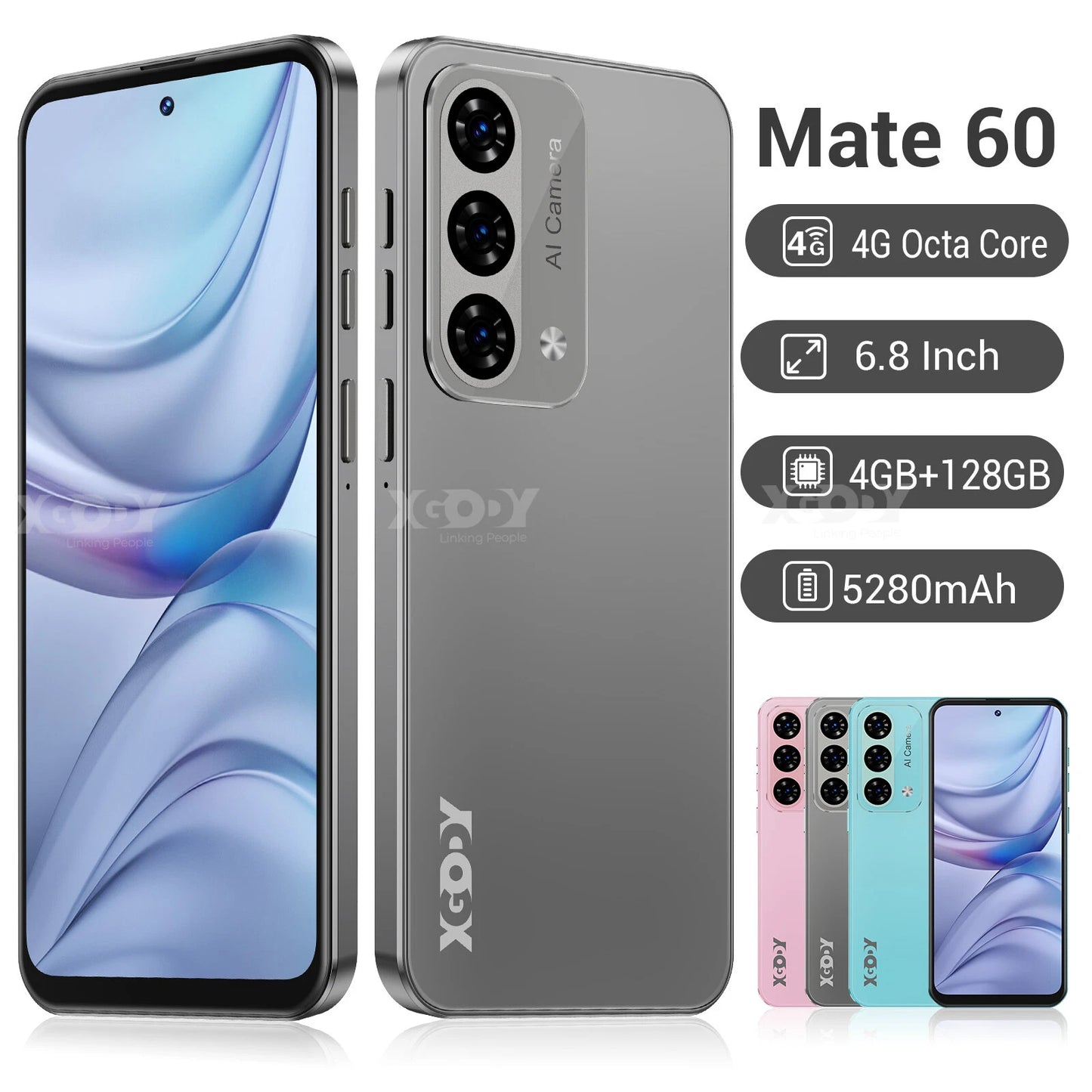 XGODY 4G T Mobile Unlocked Android Phones, 128GB Cell Phones,5280mAh 21MP Unlocked Smartphone