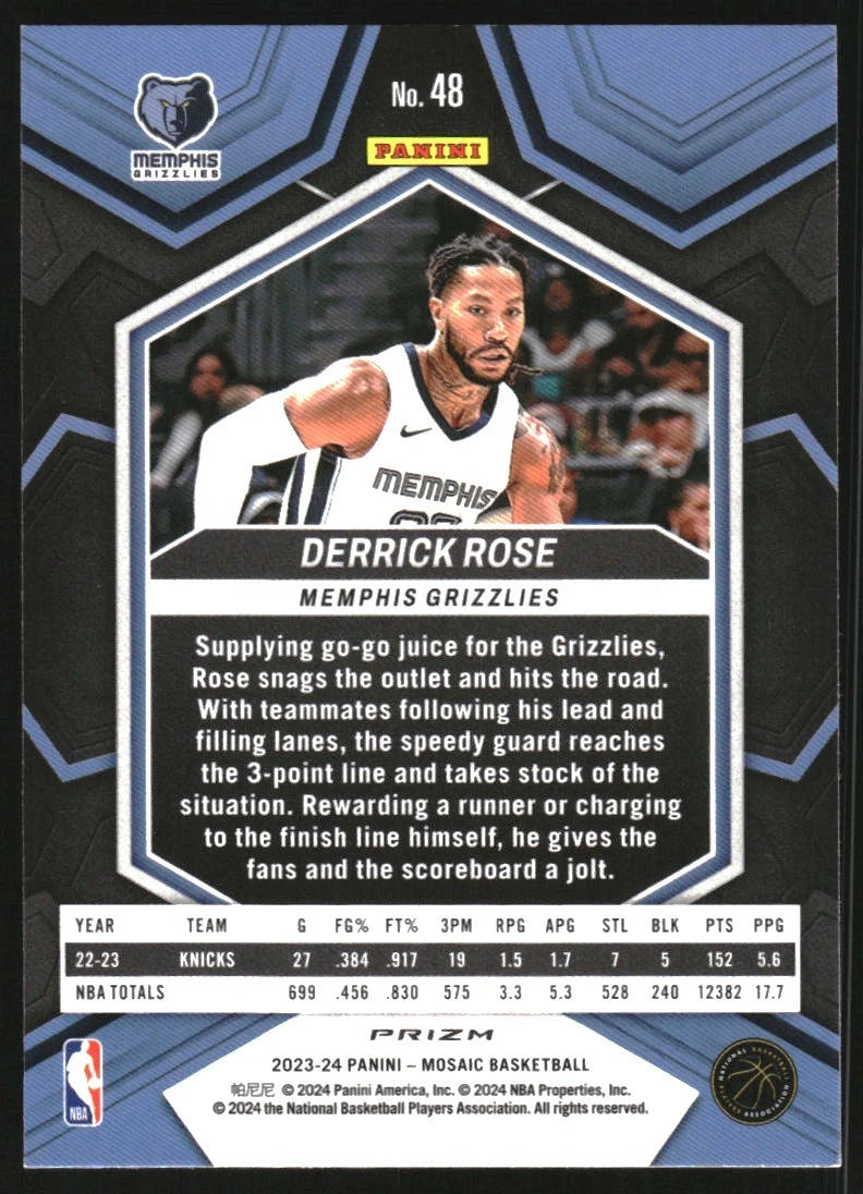 2023-24 Panini Mosaic Mosaic Reactive Yellow #48 Derrick Rose - BigGreenBear.com Basketball cards 1.29 USD Big Green Bear