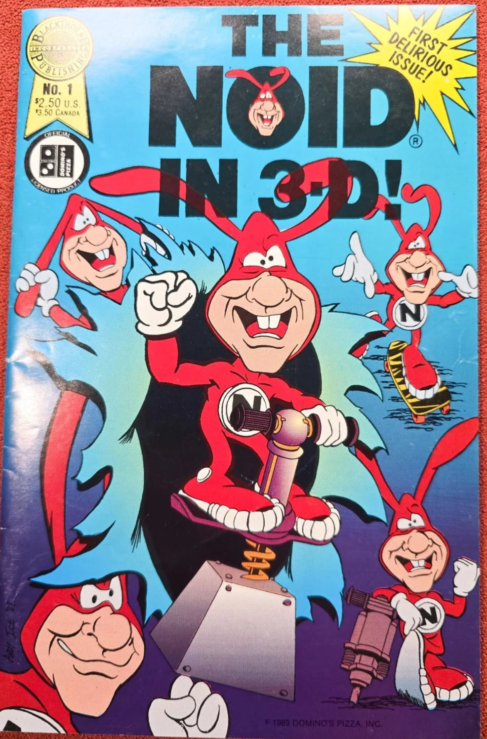 1989 Noid in 3-D #1 Domino's "Lost" Mascot Blackthorne Comics
