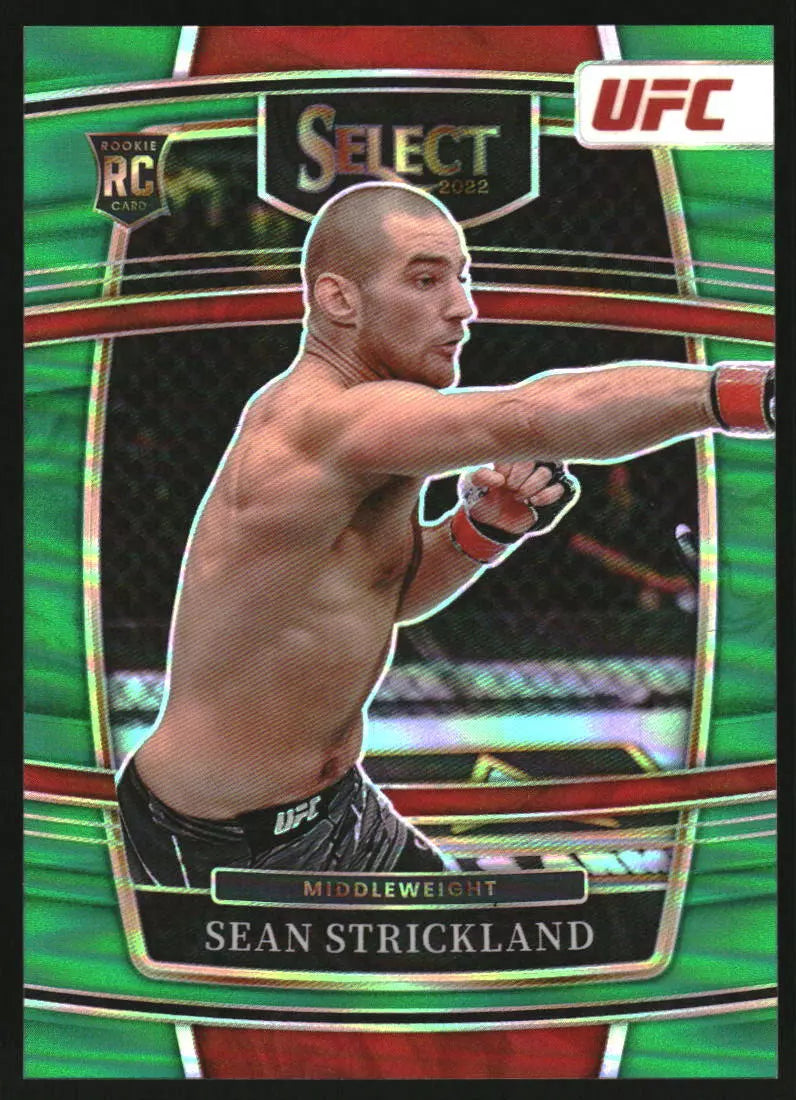 2022 Select UFC Prizms Green #11 Sean Strickland RC Rookie /5 - BigGreenBear.com UFC CARDS 210.00 USD Big Green Bear
