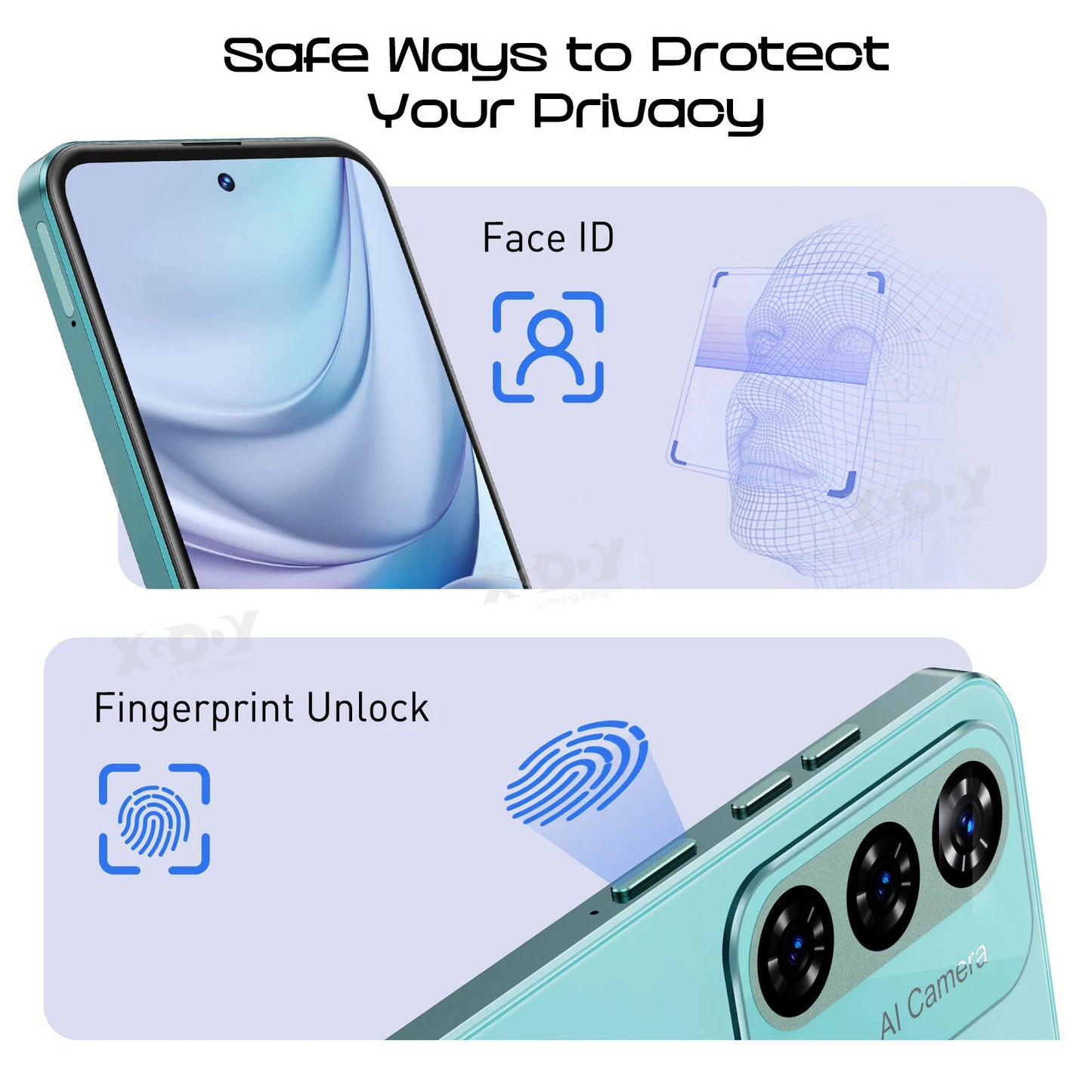 XGODY 4G T Mobile Unlocked Android Phones, 128GB Cell Phones,5280mAh 21MP Unlocked Smartphone