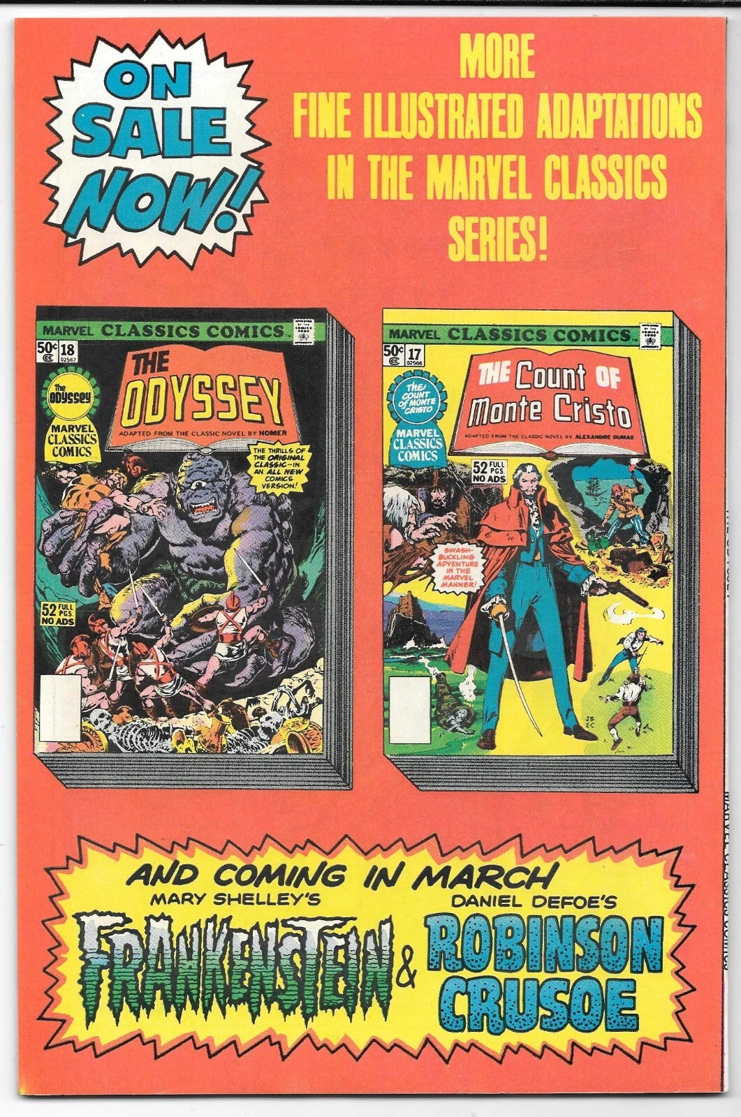Marvel Classics Comics #18 The Odyssey VF- 1977 Bronze-Age - BigGreenBear.com Comic 13.99