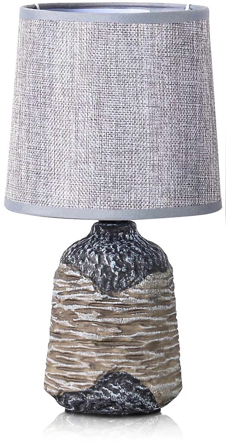 2-Pack BRUBAKER Table or Bedside Lamps - Gray/Dark Gray w Ceramic Base, 10.8" - BigGreenBear.com Lighting 49.99 USD Big Green Bear