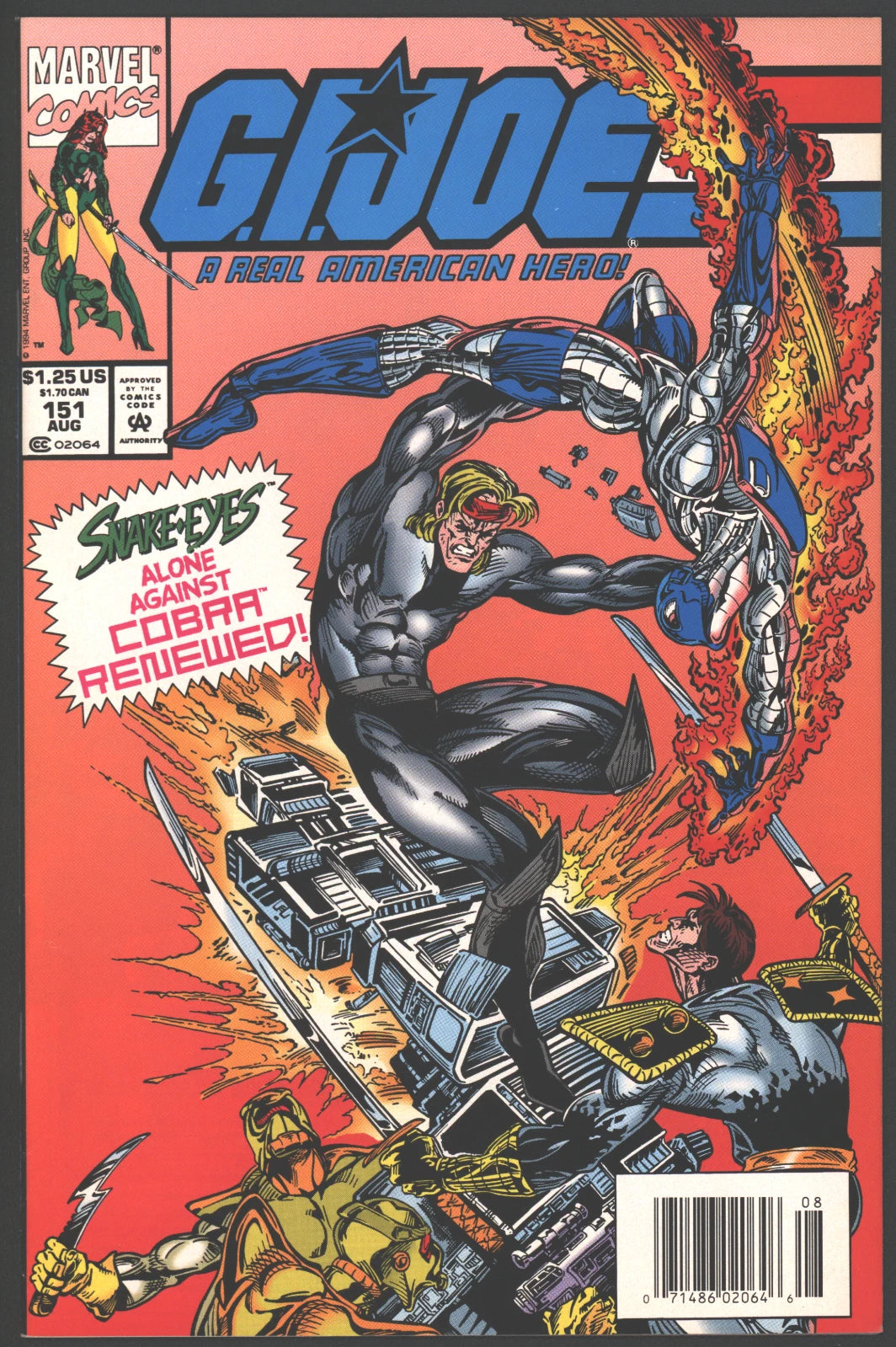 G.I. Joe ARAH #151 VF Marvel Comics VTG 1994 Newsstand Edition - BigGreenBear.com Comic 74.50 USD