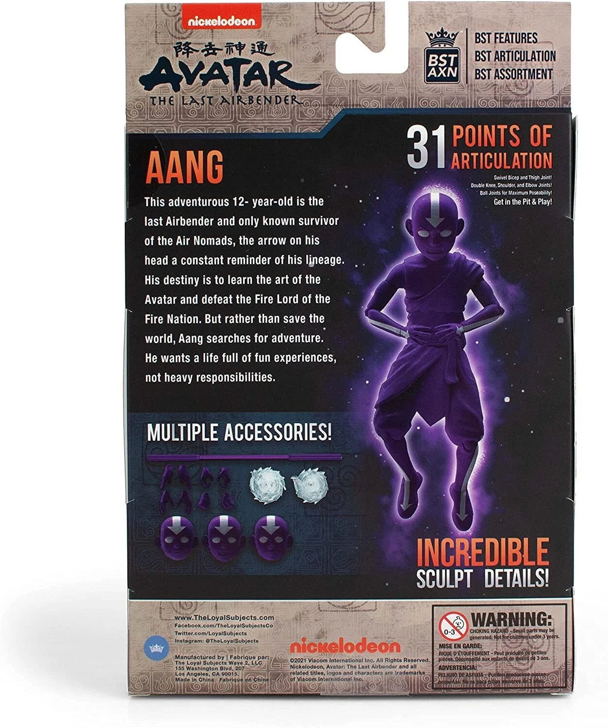 The Loyal Subjects Avatar: The Last Airbender Cosmic Energy Aang BST AXN 5"