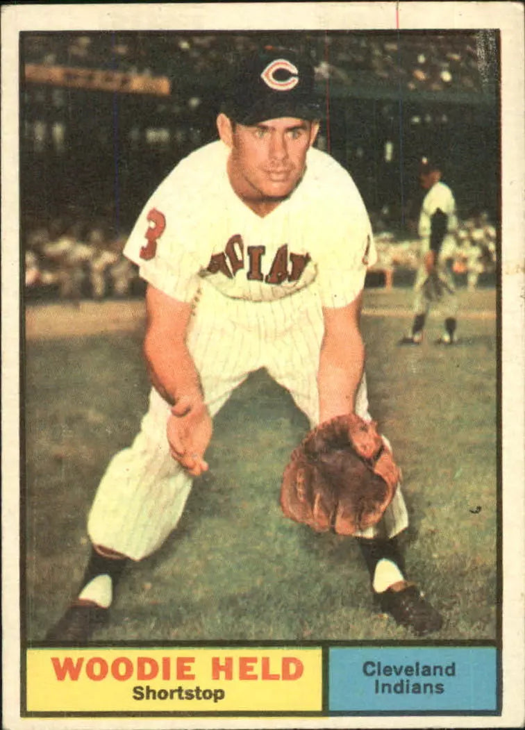 1961 Topps Cleveland Indians Baseball Card #60 Woody Held - BigGreenBear.com Football card 0.64 USD Big Green Bear