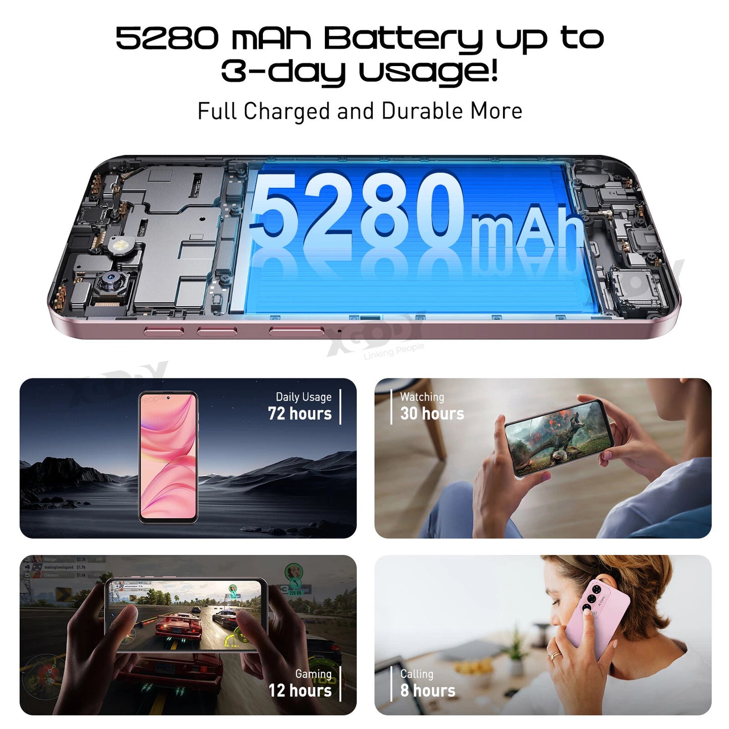XGODY 4G T Mobile Unlocked Android Phones, 128GB Cell Phones,5280mAh 21MP Unlocked Smartphone