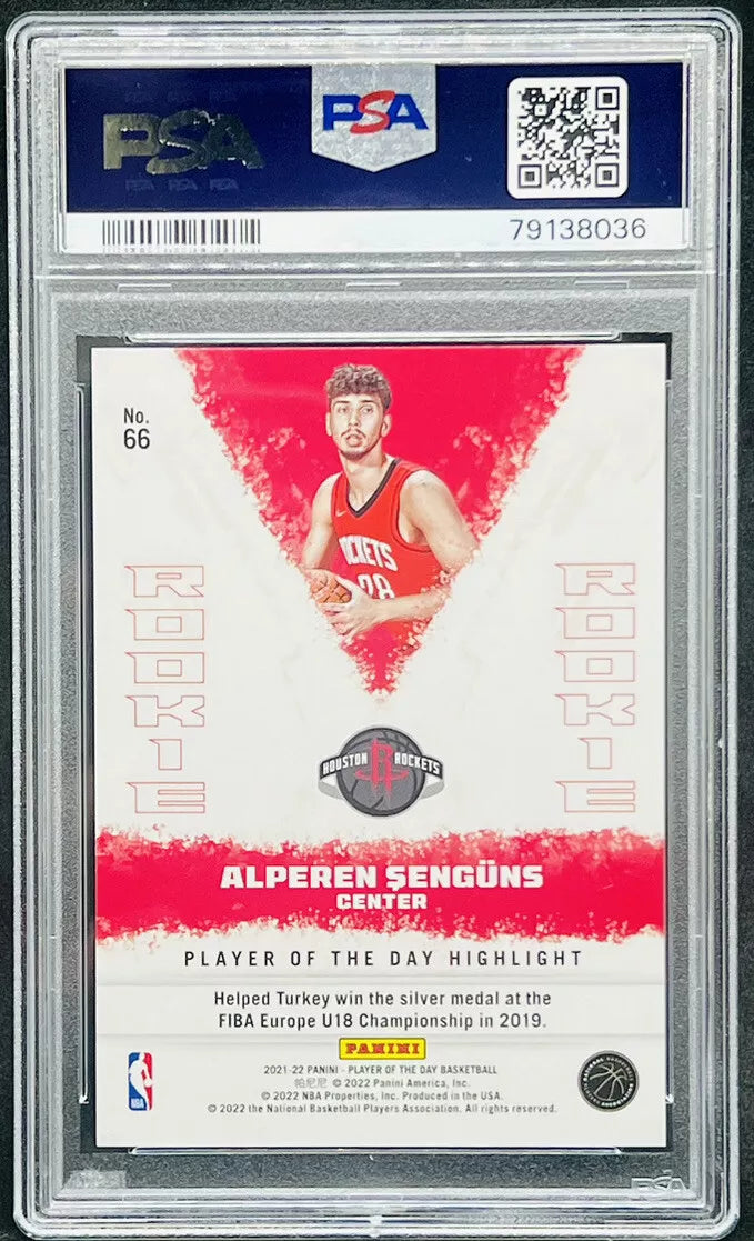 Alperen Sengun 2021-22 Panini Player of the Day Kaboom #66 Rookie RC /99 PSA 10 - BigGreenBear.com Basketball cards 569.00 USD Big Green Bear
