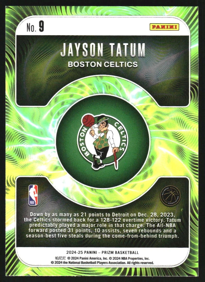 2024-25 Panini Prizm Fractal #9 Jayson Tatum