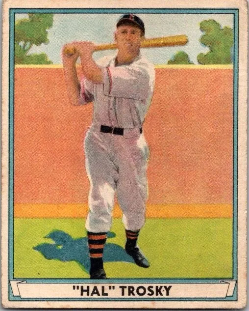 1941 Play Ball HAL TROSKY Cleveland Indians #16 - BigGreenBear.com Baseball cards 39.00 USD Big Green Bear